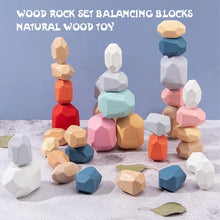 Load image into Gallery viewer, ¡¾Last Day 50% Off¡¿Wood Rock Set Balancing Blocks Natural Wood Toy