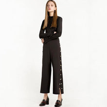 Load image into Gallery viewer, Magoloft Button Side Slit Pants
