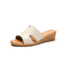 Load image into Gallery viewer, Women's Summer Leather Low Heel Casual Slippers