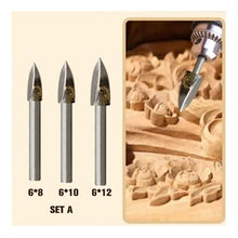 Load image into Gallery viewer, Wood Carving & Engraving Drill Bit Set
