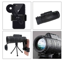 Load image into Gallery viewer, 12X50 High Power Monocular Telescope With Smartphone Adapter and Tripod
