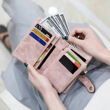 Load image into Gallery viewer, Small Leather Trifold Wallets For Women
