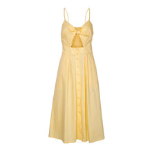 Load image into Gallery viewer, Spaghetti Strap Knitted Front Cutout Button Dress
