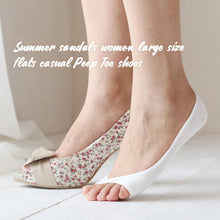 Load image into Gallery viewer, Open-toed Silicone Pad Liner Socks
