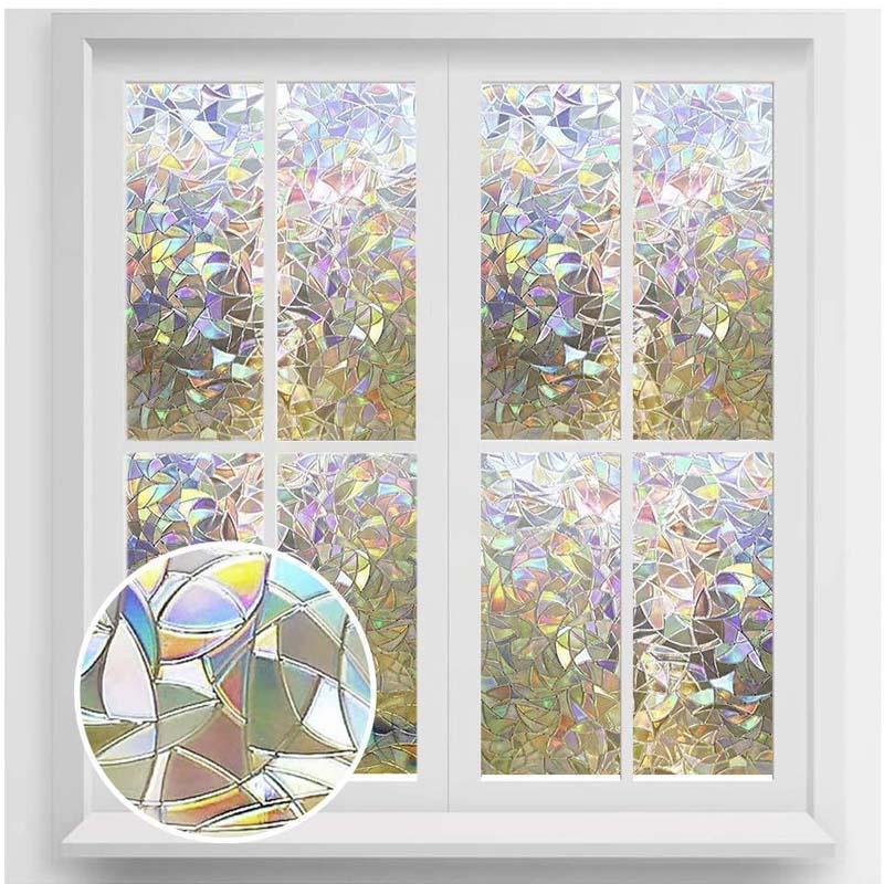 3D Rainbow Window Film .PVC refraction & No glue