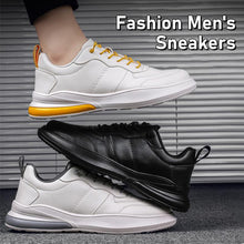 Load image into Gallery viewer, Fashion Men&#39;s Sneakers Leather Air Cushion Shoes Tide Rubber Sole
