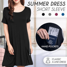 Load image into Gallery viewer, Summer Travel Short Sleeve Dress
