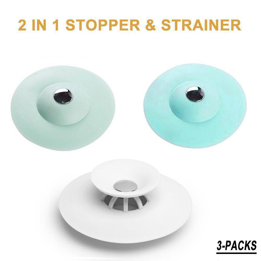 Multifunctional Drain Stoppers, 3 packs
