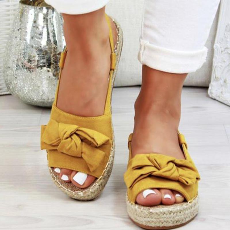 Magoloft  Womens Bow Tie Knot Flat Sandals