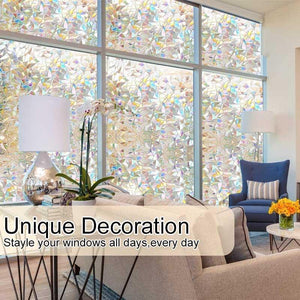 3D Rainbow Window Film .PVC refraction & No glue