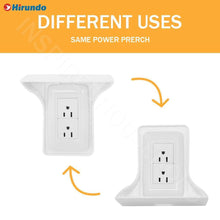 Load image into Gallery viewer, Hirundo Wall Outlet Shelf Power Perch, White/Black
