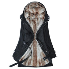 Load image into Gallery viewer, Ladies Winter Coat With Removable Faux Fur
