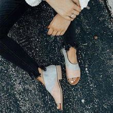 Load image into Gallery viewer, Women Daily Low Heel Panel Sandals
