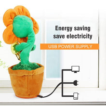 Load image into Gallery viewer, Sunflower singer with saxophone, funny toy
