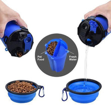 Load image into Gallery viewer, Magoloft 2-in-1 Pet Travel Water &amp; Food Bottle with Foldable Bowl
