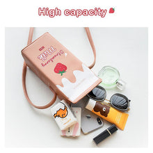 Load image into Gallery viewer, Magoloft Cute Milk Box Crossbody Bag / Casual Phone Purse
