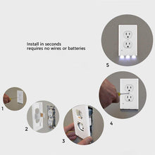 Load image into Gallery viewer, Hirundo Outlet Wall Plate With LED Night Lights
