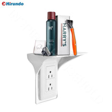 Load image into Gallery viewer, Hirundo Wall Outlet Shelf Power Perch, White/Black

