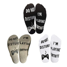 Load image into Gallery viewer, Do Not Disturb I&#39;m Playing Fortnite Funny Cotton Socks, 1 Pair
