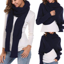 Load image into Gallery viewer, Hirundo Long Crochet Knitted Blanket Shawl
