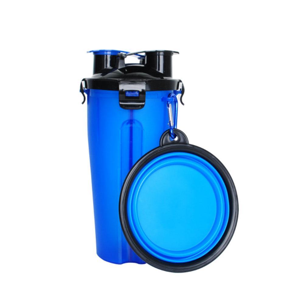 Magoloft 2-in-1 Pet Travel Water & Food Bottle with Foldable Bowl