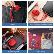 Load image into Gallery viewer, Multi-function 3 in 1 USB Charging Cable
