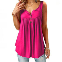 Load image into Gallery viewer, Comfy Loose Button Sleeveless Tank Top For Women
