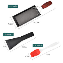 Load image into Gallery viewer, Non-stick Black Iron Cheese Raclette Grill Plate
