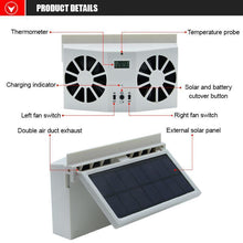 Load image into Gallery viewer, Magoloft  Solar Car Exhaust Heat Exhaust Fan
